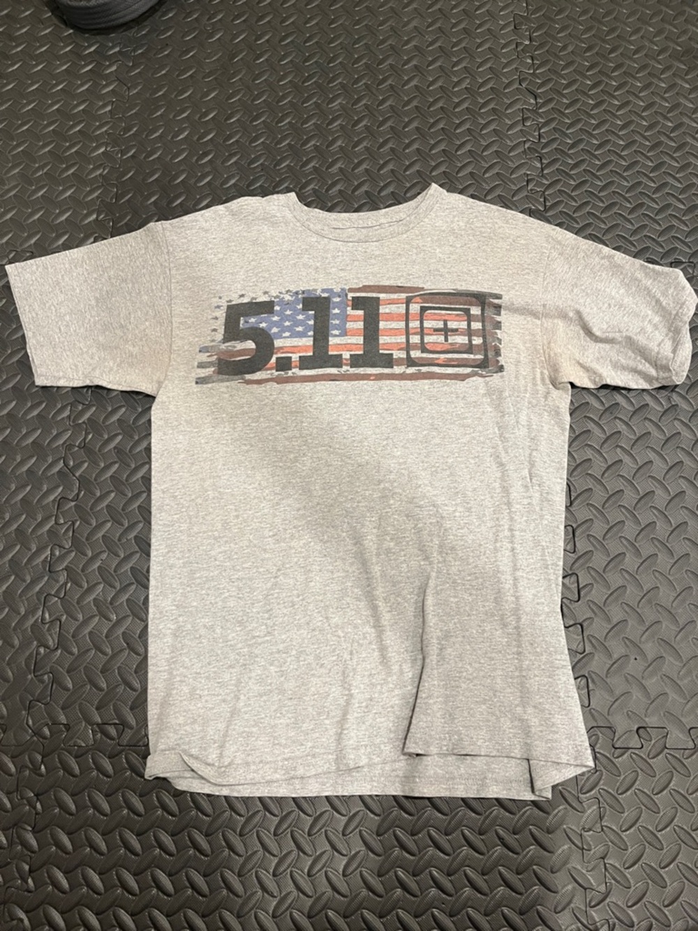 5.11 Tactical Gray T‑Shirt with American Flag Logo
